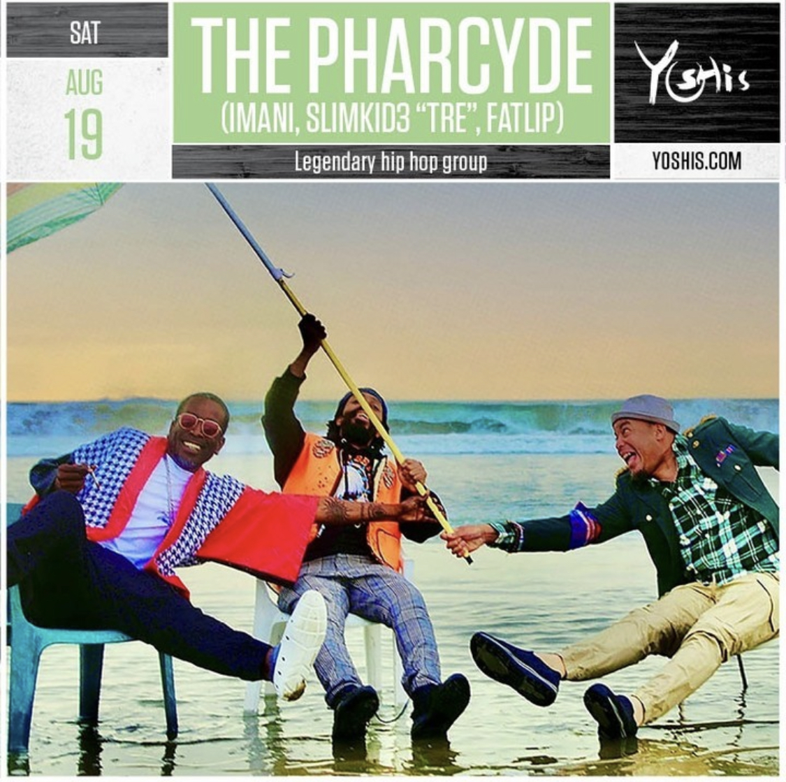 Fatlip Rapper THE PHARCYDE (IMANI, SLIMKID3 “TRE”, FATLIP) AT YOSHI’S | Viva La Hip Hop