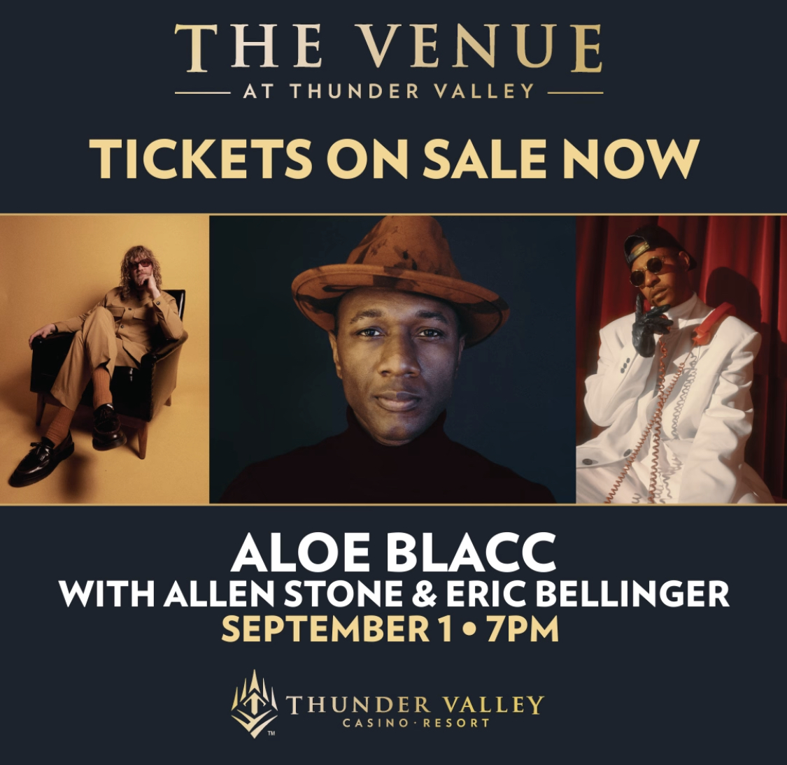 Aloe Blacc with Allen Stone & Eric Bellinger at Thunder Valley Casino  Resort | Viva La Hip Hop